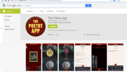The Poetry App Google Play page