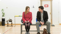 Reasons to be Happy rehearsals from Hampstead Theatre website